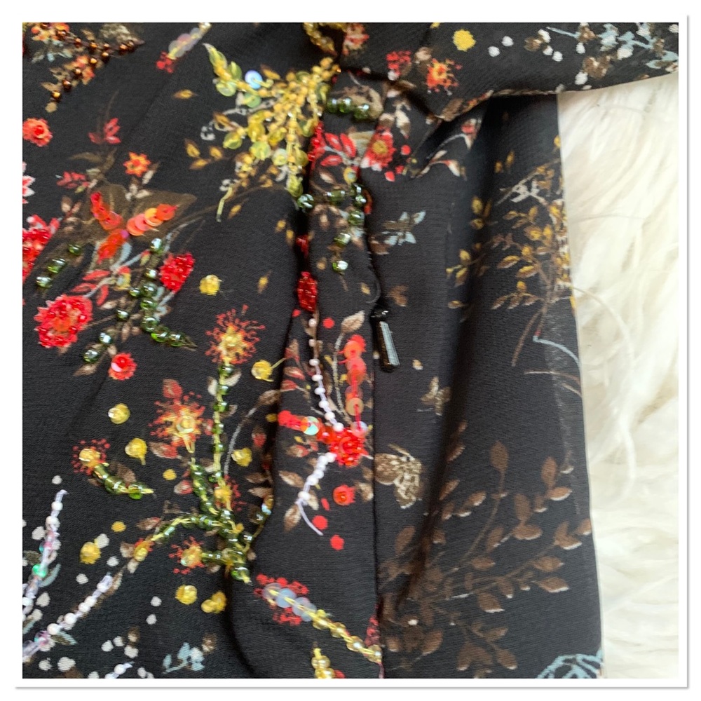 ModCloth Embellished To Perfection Sequin A Line Midi Dress Black Red Size XL - Picture 10 of 12